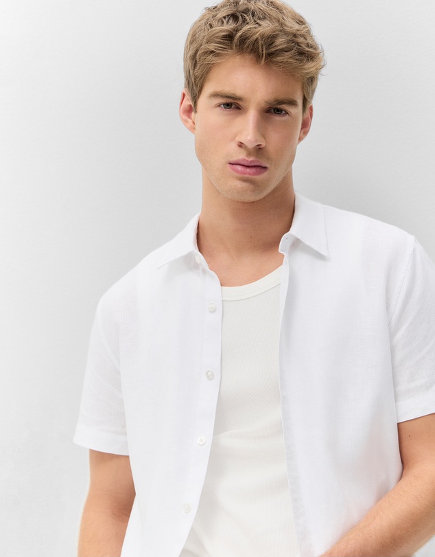 UNISON - Linen S/S Regular Fit Shirt