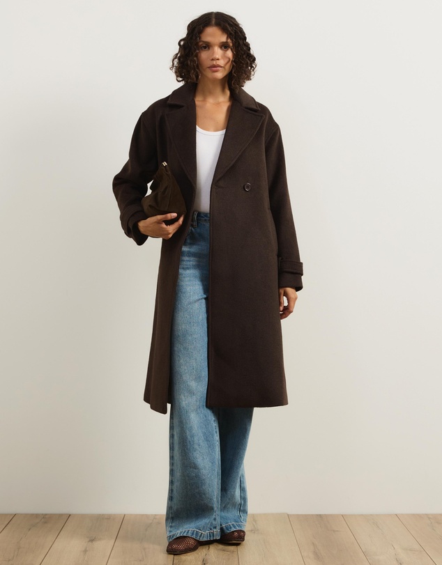 Atmos&Here - Layla Wool Blend Double Breasted Coat