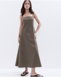 UNISON - Stripe Balconette Midi Dress