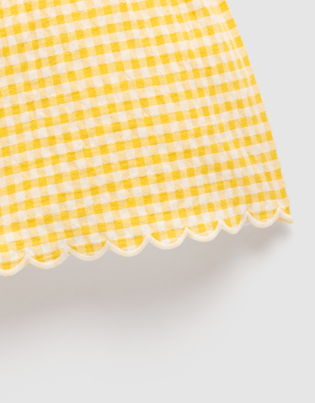 Purebaby - Scalloped Gingham Shorts-Kids-Babies