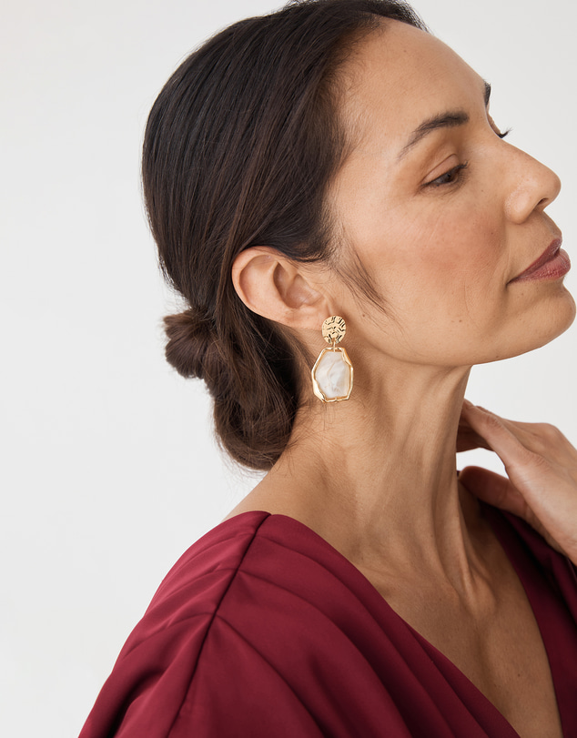 Forcast - Marbel Gold Earrings