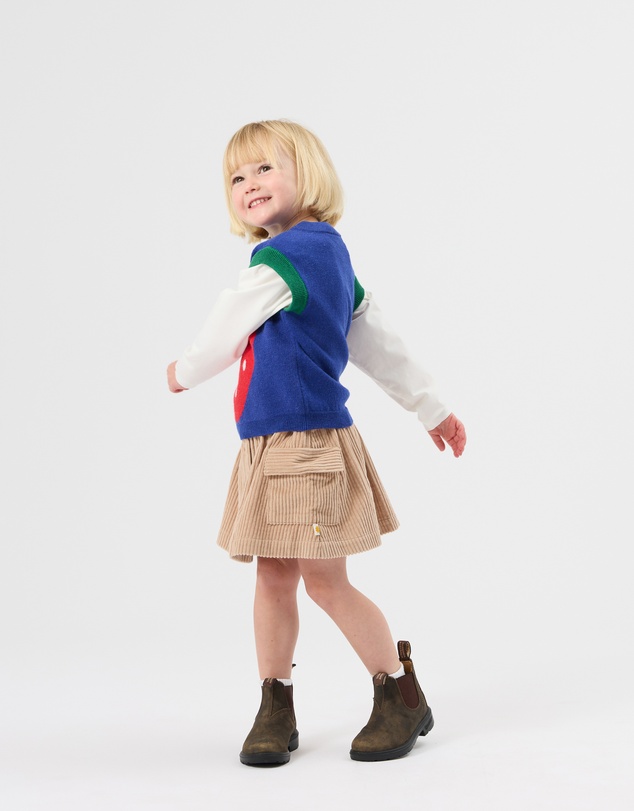 Goldie + Ace - Jumbo Strawberry Knit Vest - Babies-Kids