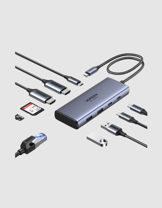 Ugreen - Ugreen 7-in-1 USB C Hub with Dual 4K display