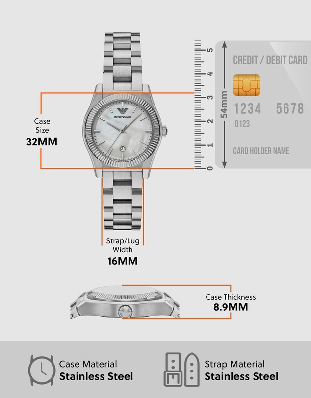 Emporio Armani - Silver Analogue Watch