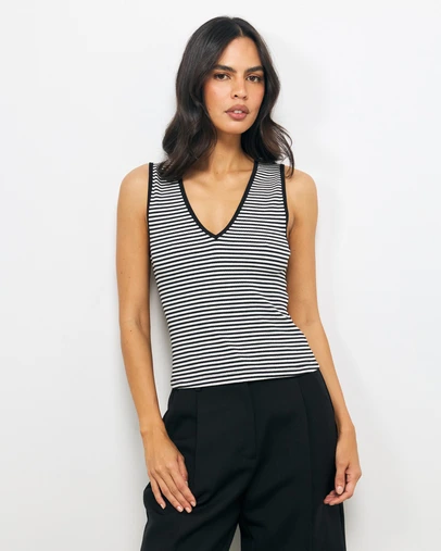 AERE - Stripe V-Neck Tank