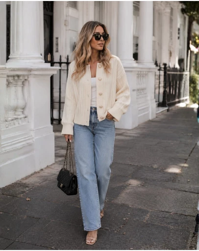 Esther & Co - Seah Cardigan - Cream