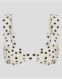 Vacay Swimwear - Rhodes Top Ivory Polka