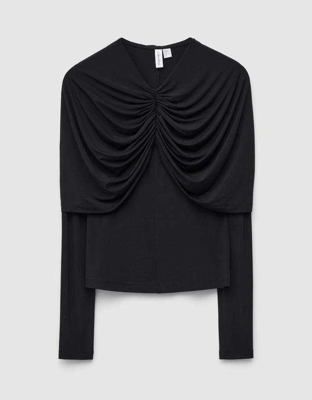& Other Stories - Draped Cape-Detail Top