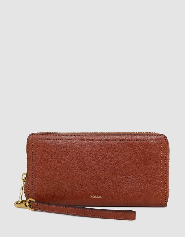 Fossil - Logan Brown Zip Clutch