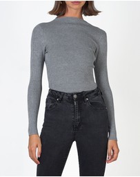 Lydan The Label - Mock Neck Long Sleeve Knit
