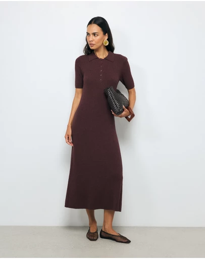 AERE - Asha Textured Knit Dress