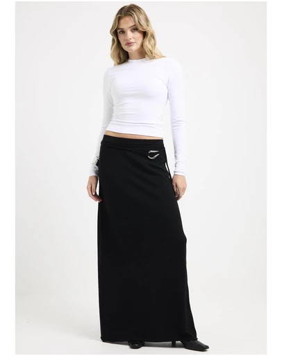 Subtitled - Imola Belted Knit Maxi Skirt