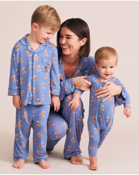 Huxbaby - Vintage Blue Bunny PJ Set - Babies-Kids
