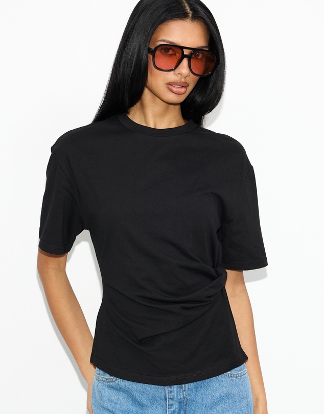 Dazie - Ava Twist Detail Short Sleeve Tee