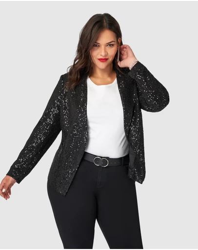 Pink Dusk by Curve Project - All Day & Night Sequin Jacket