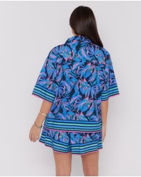 ALEXANDRA - Rise Shirt Navy Floral Print
