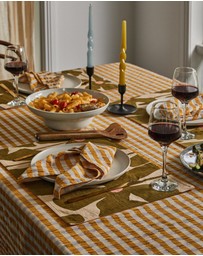 Mosey Me - Mango Seersucker Tablecloth