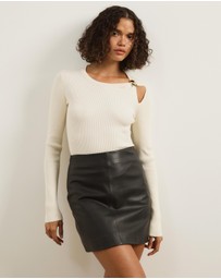 Atmos&Here - Kaia Long Sleeve Rib Knit Top