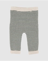 Bebe by Minihaha - Otto Stripe Organic Knitted Leggings - Babies