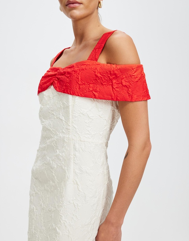 Pink Ruby - Stylish Moves Off Shoulder Dress
