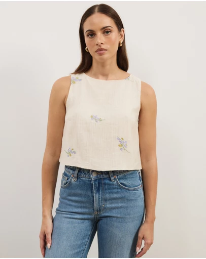 Atmos&Here - Embroidered Shell Top
