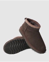AusWooli Ugg Boots - Altona Sheepskin Wool Ankle Braid Boots