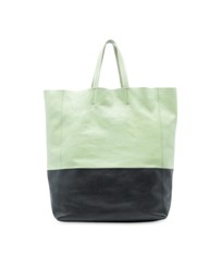 Pre-Loved by Azura Reborn - Pre-Loved Bicolor Leather Vertical Cabas Tote