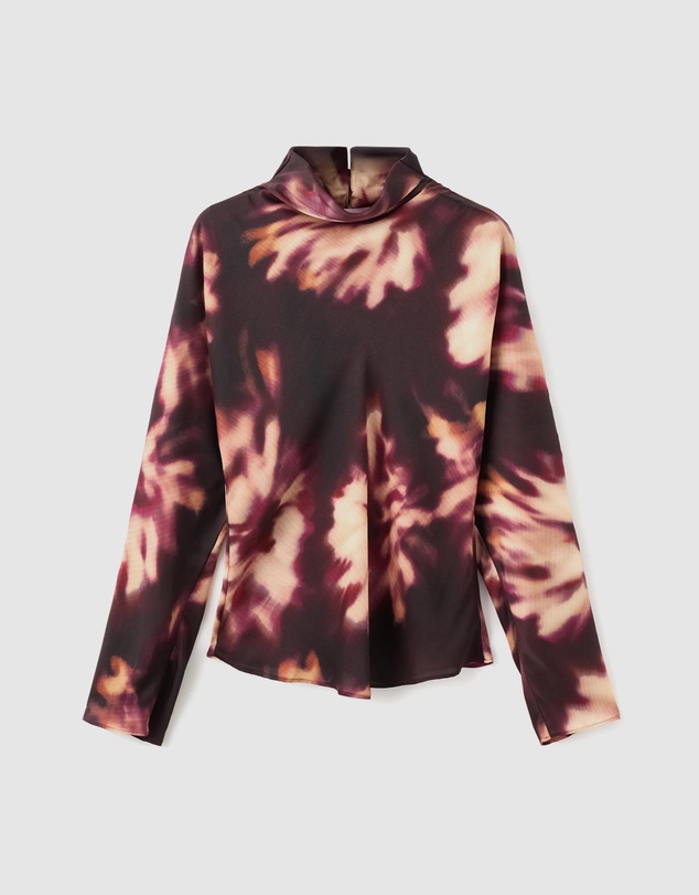 M.N.G - Tie-Dye Turtleneck Blouse