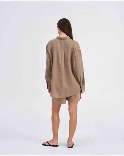 ONLY - Tokyo Linen Blend Long Sleeve Shirt