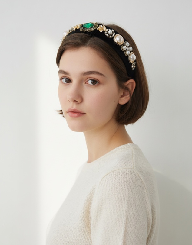 Mossée - Ashy Mixed Stone Headband