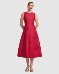 LEO LIN - Cleo Applique Sleeveless Midi Dress