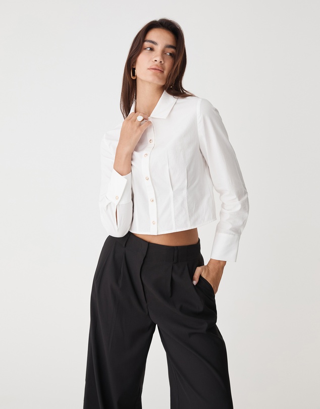 Forcast - Gabby Pleated Hem Shirt