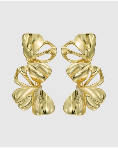 Ted Baker - LEIGHANNA: Abstract Leaf Drop Earrings