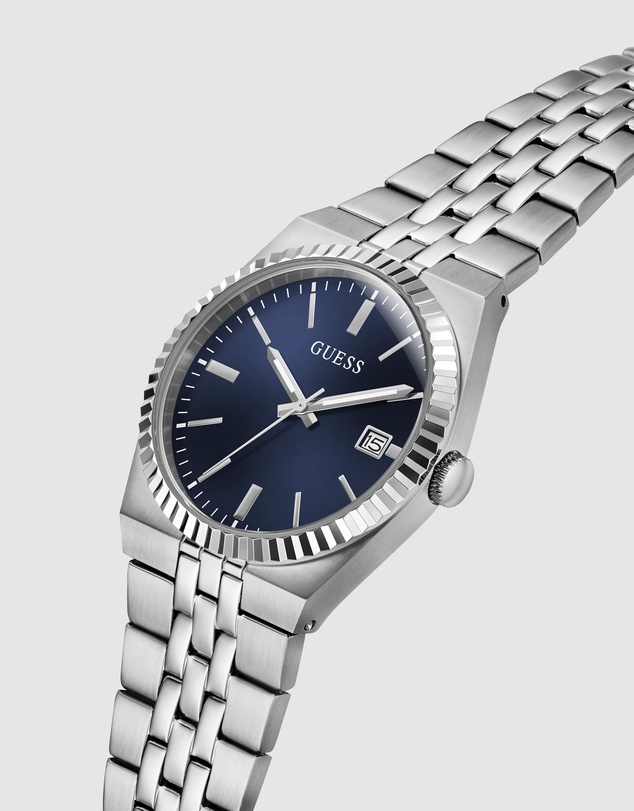 GUESS - GUESS Mens Silver-Tone Analogue Watch