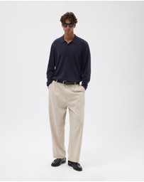AERE - Premium Linen Blend Relaxed Knit Polo