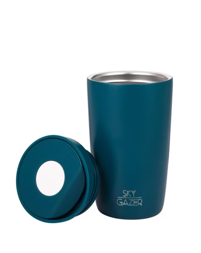 Sky Gazer - Click & Sip Insulated Coffee Cup- Navy