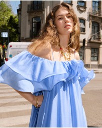 & Other Stories - Off-Shoulder Ruffle Maxi Dress