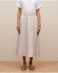 Trenery - Soft Pull On Skirt in Stone