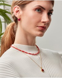 Ottoman Hands - Siena Ruby Stud Earrings