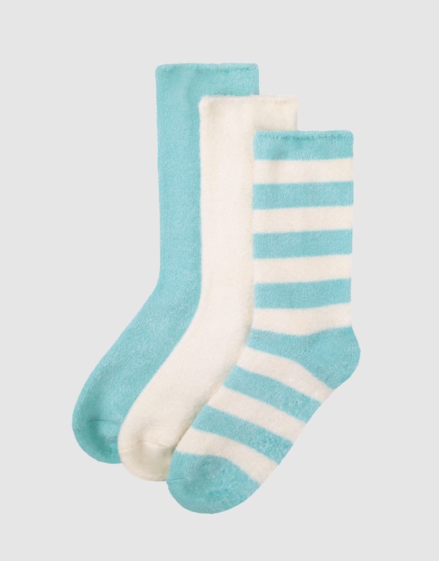 Bamboozld - 3 Pack Fluffy Bamboo Lounge Bed Crew Socks