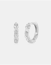 Ania Haie - Ania Haie Silver Sparkle Cross Huggies