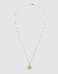 Elli Jewelry - Necklace Snowflake Diamond Pendant 925 Sterling Silver Vermeil