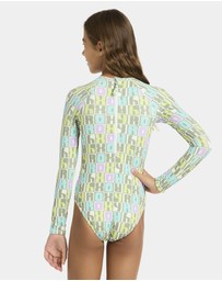 Roxy - Girls 4 to 16 Letter Up Rash Vest