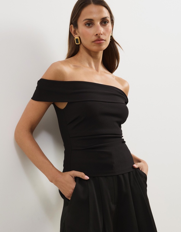 Atmos&Here - Ophira Off Shoulder Ponte Structured Top