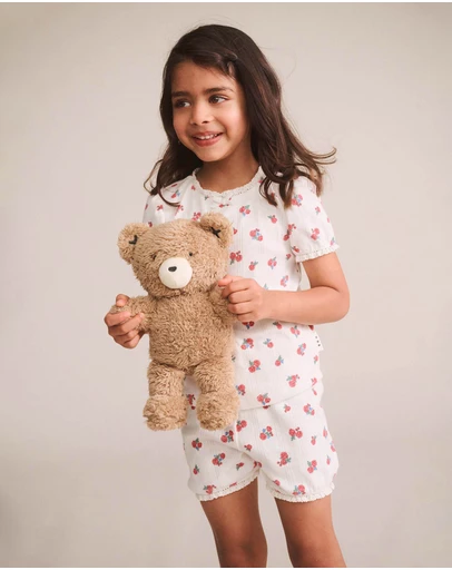 Huxbaby - Floral Pointelle Puff Slv PJs - Babies-Teens