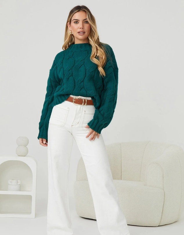 Esther & Co - Hadi Knit - Dark Green