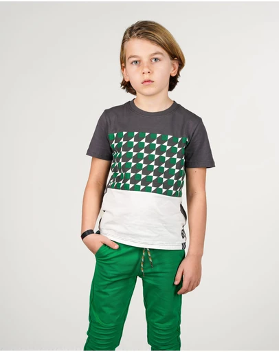 B.Nosy - Tyler Organic Colourblock T-Shirt - Kids-Teens