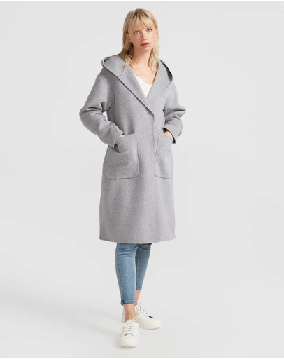 Belle & Bloom - Walk This Way Wool Blend Hooded Coat