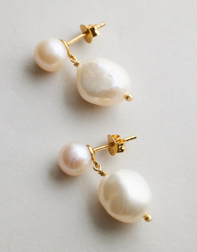 EL&RO Jewellery - Double Pearl Earrings