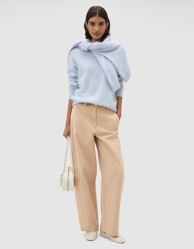 Oroton - Barrel Twill Leg Pants